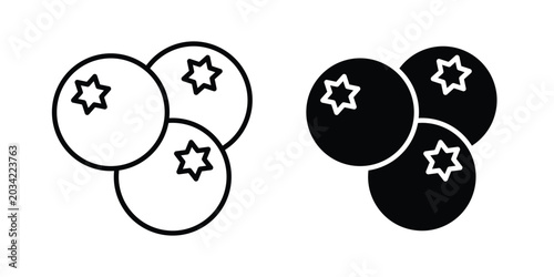 Bild auf Leinwand Berry icon design, design element set.