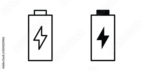 Φωτογραφία Charging battery icon design, design element set.