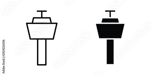Konstfotografi Control Tower icon design, design element set.