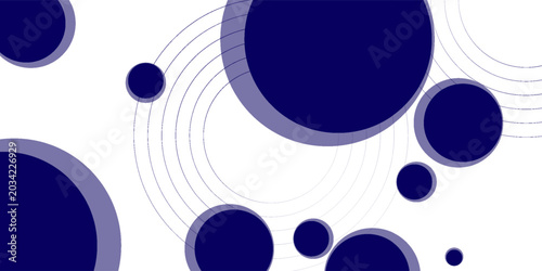 Cuadro en lienzo Blue geometric banner background orange and yellow gradient