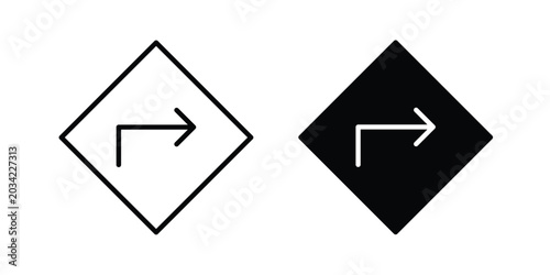 Konstfotografi Directions icon design, design element set.