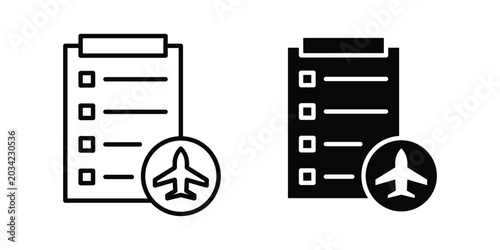 Itinerary icon design, design element set.