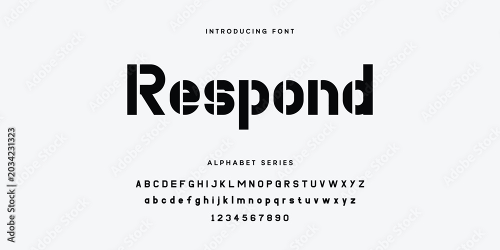 Fototapeta premium Respond Font Alphabet Series Vector