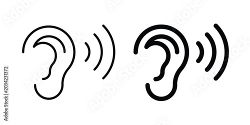 Slika na platnu Listening icon design, design element set.