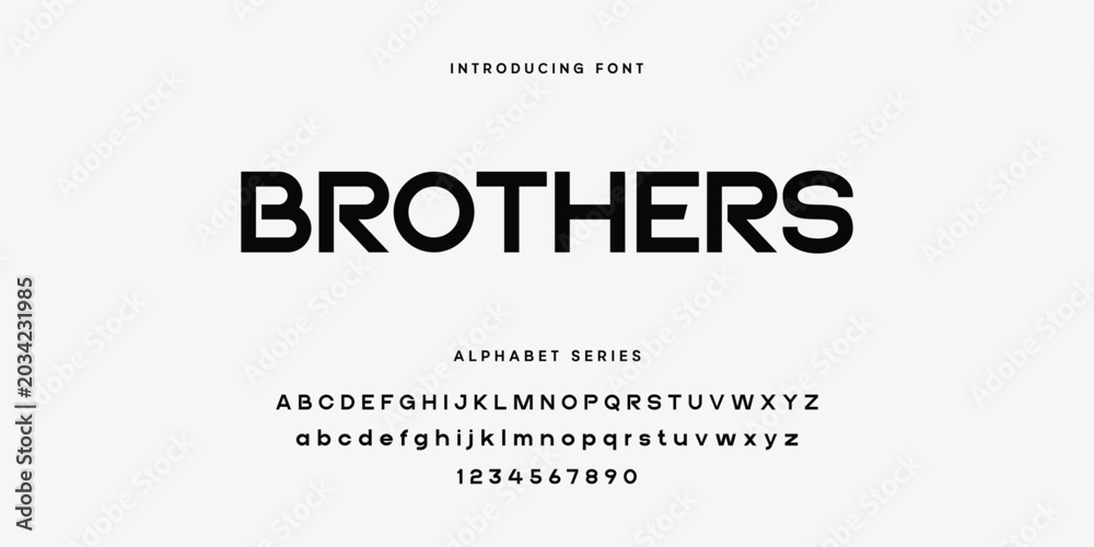 Obraz premium Brothers Font Alphabet Series Vector
