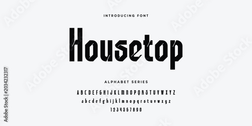 Photos Housetop Font Alphabet Series Vector