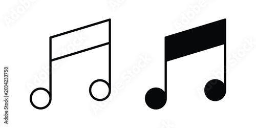 Photos Music icon design, design element set.