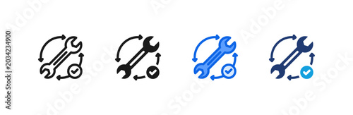 Foto Corrective Action Repair Wrench icon multiple style collection
