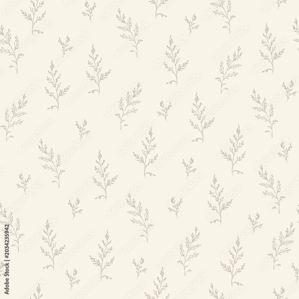 Fototapeta premium Vintage floral seamless pattern design, old retro wallpaper printable repeating background. Cottage style printable endless seamless pattern.