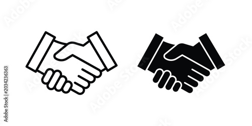 Bild auf Leinwand Partnership handshake icon design, design element set.