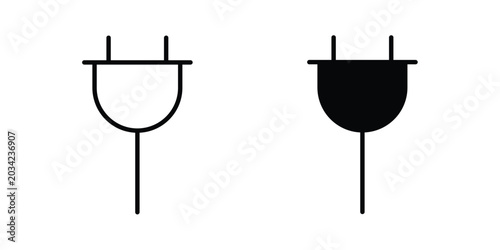 Cuadro en lienzo Power plug icon design, design element set.