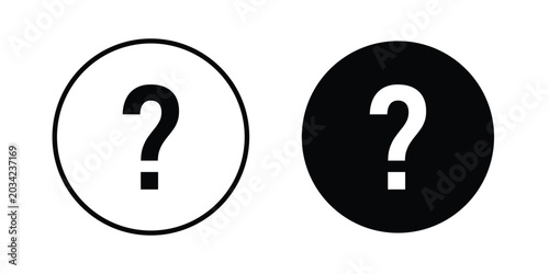 Konstfotografi Question icon design, design element set.