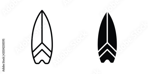 Sticker Surf board icon design, design element set.