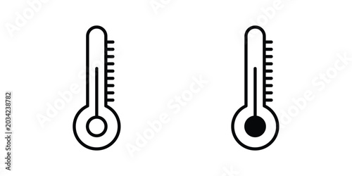 Schilderij op canvas Temperature icon design, design element set.