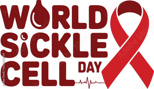 Photos WORLD SICKLE CELL DAY vector illustration isolated on white background