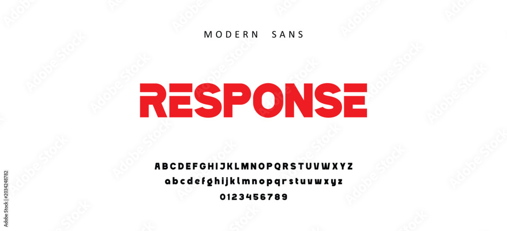 Obraz premium Modern Sans Font Response Typography