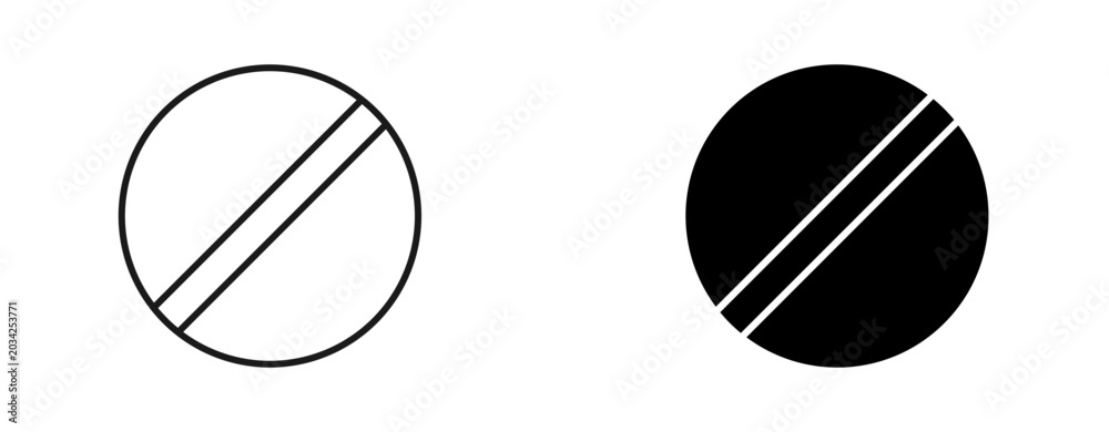Obraz premium medicine tablet icon editable stroke and fill vector 