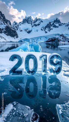 Ice numbers reflect in frigid Antarctic waters