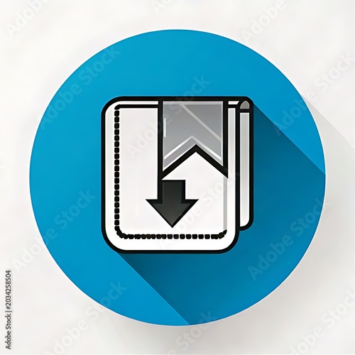 Icon of a folded tab with download arrow