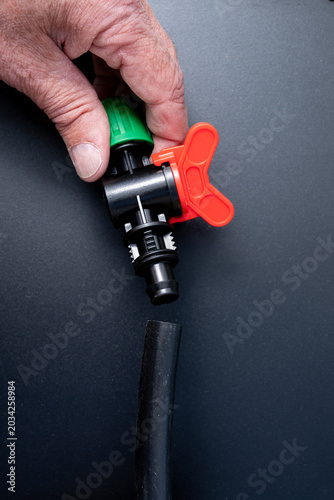 Drip irrigation assembly demonstration or valve