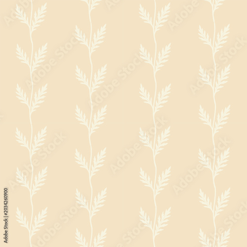 Elegant Neutral Leaf Stem Background Design