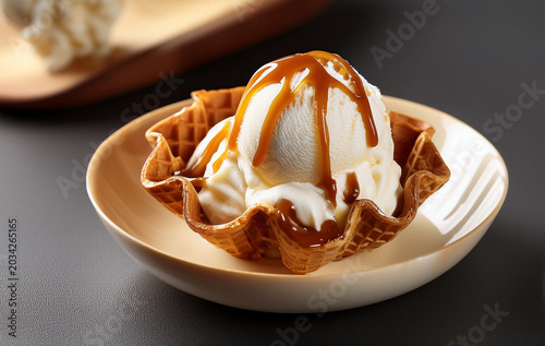 vanilla ice cream with chocolate