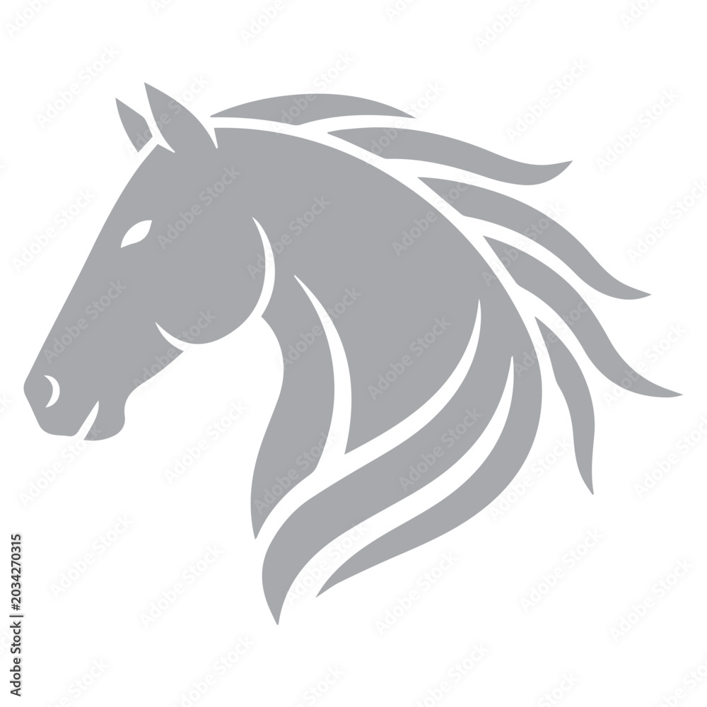 Obraz premium Stylized Horse Head Emblem