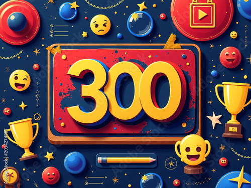 top 300 vector illustration