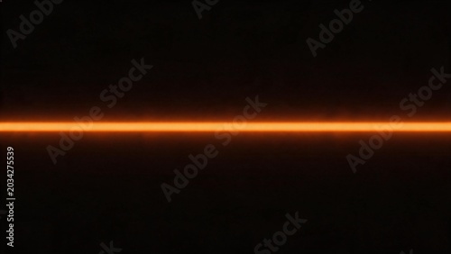 Horizontal glowing orange light on dark background