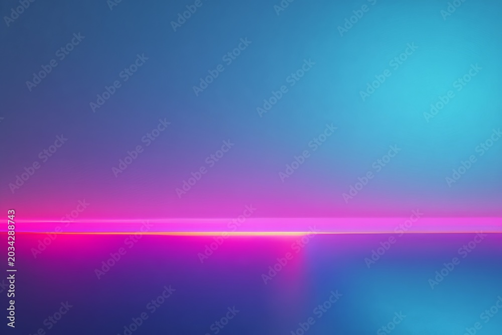 Fototapeta premium Neon horizon with gradient colors of pink and blue