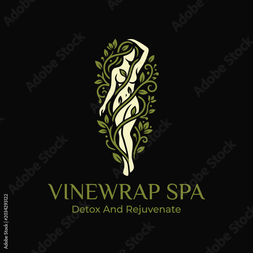 Tableau sur toile Spa logo with woman silhouette.