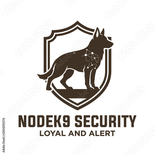 Bilde på lerret German Shepherd Dog Security Guard.