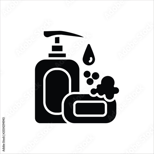 Soap icon. Hand Soap Vector Illustration for web design. Isolated on white background.