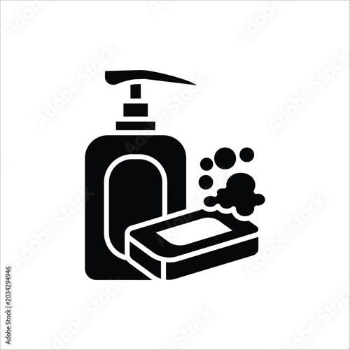 Soap icon. Hand Soap Vector Illustration for web design. Isolated on white background.