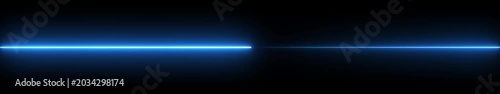 Futuristic blue Neon Laser Transition Animation on Black Background – Ultra Wide 4K Glowing Light Sweep Motion