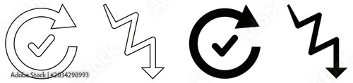 Fotografía Refresh and retry icons in various styles