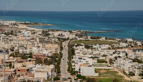 Fotografía panoramic view of the city in Tunisia, Cap Bon.