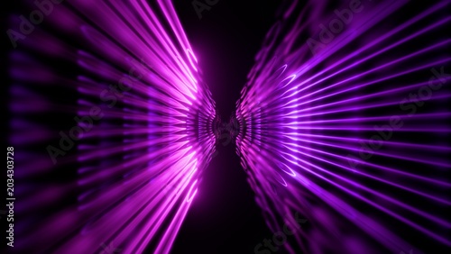 Photos Futuristic Purple Neon Light Streaks Glowing Tunnel Motion Background