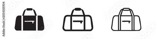 Fényképezés Duffle Bag icon set