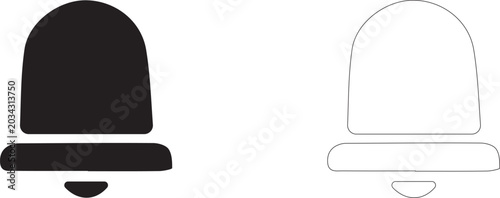 Fotografie Bell icon, notification symbol, doorbell, reminder, incoming message and alarm system