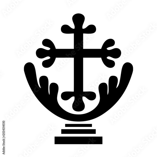 Anuradhapura cross. symbol of Christianity in Sri Lanka.
