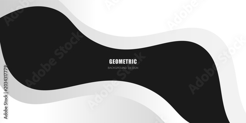 Schilderij op canvas Elegant white abstract background with smooth curves, lines, and geometric eleme