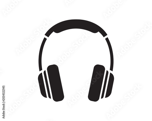 Black headphones icon