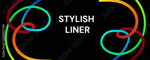 Fotografía A colorful and modern graphic design with stylish liner text