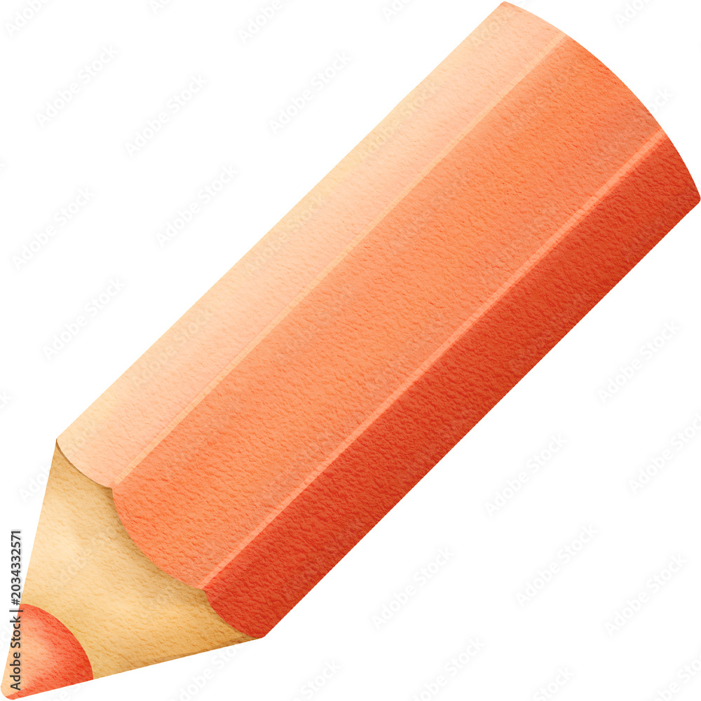 Obraz premium Peach Colored Pencil Illustration