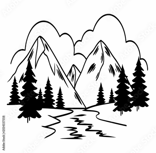 mountain landscape in winter