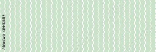Seamless baby watercolor stripe pattern with soft sage green wave lines on light background. Pastel wave stripe baby pattern in muted green for nursery fabric or beach tablecloth