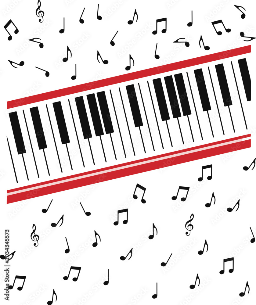 Fototapeta premium King of Pop Music svg, Piano Keyboard and Musical svg png