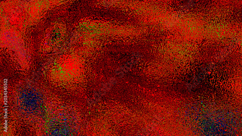 Tableau sur toile Red, textured abstract background, with blue and, green undertones