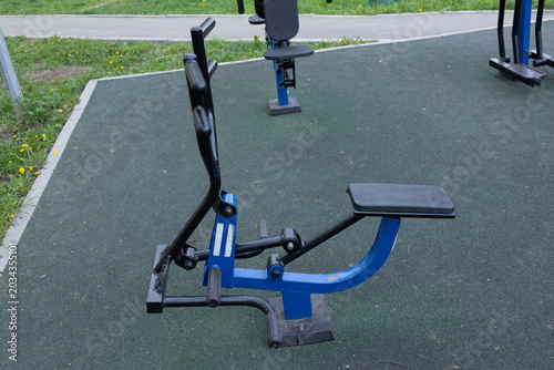 Photos Ryder outdoor simulator for strength training in a public park.